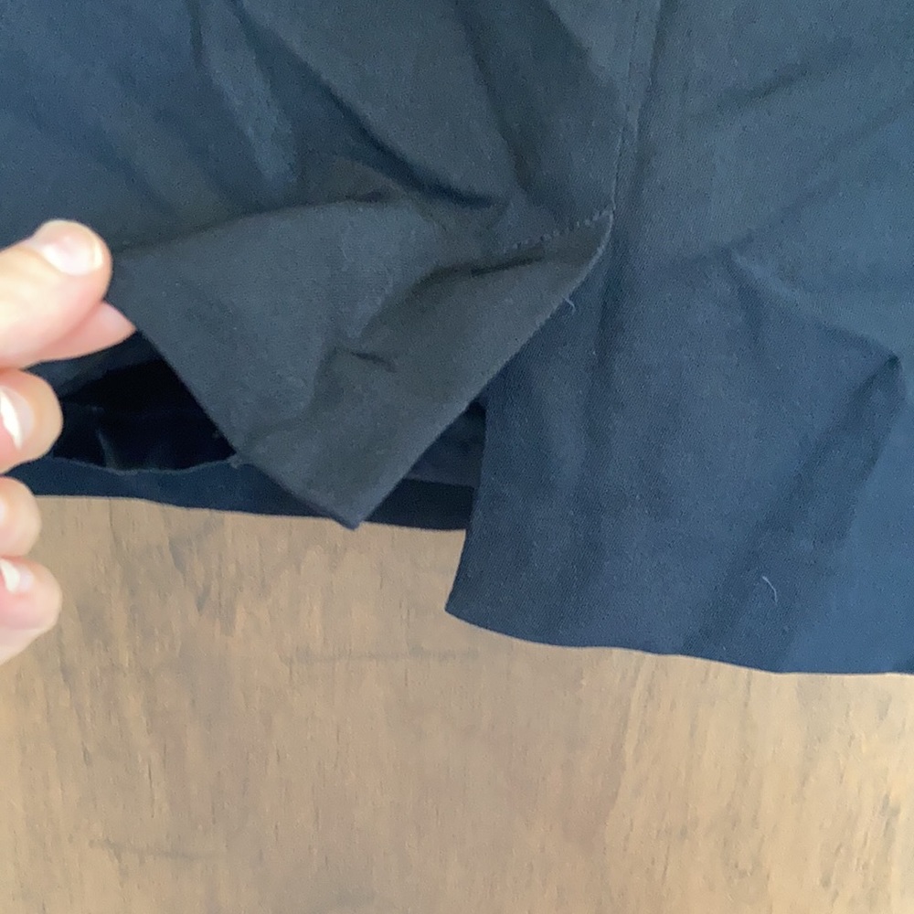 Vintage black office lined skirt w pockets - Picture 7 of 15